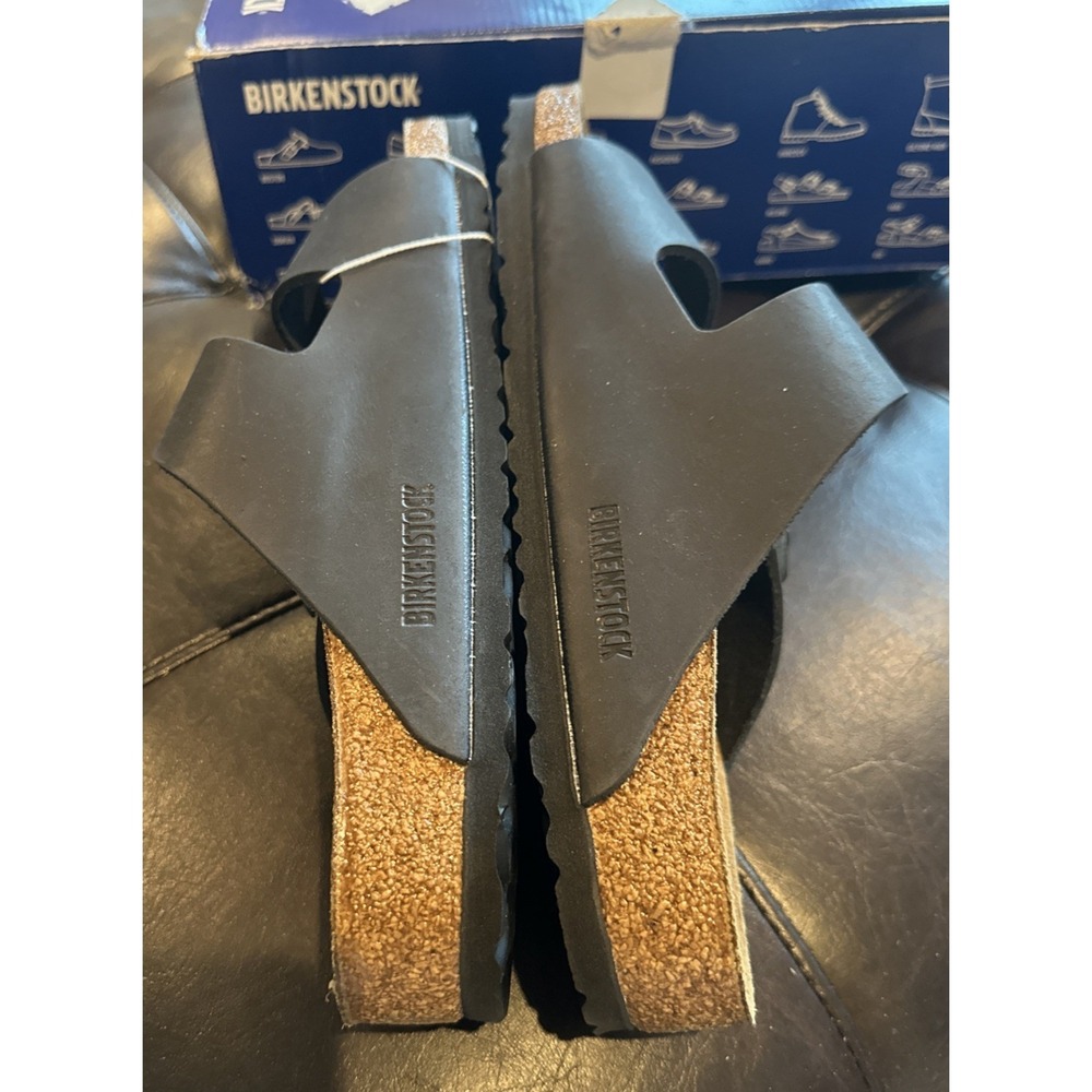 Birkenstock Black Two-Strap Cork Footbed Sandals - Picture 7 of 12
